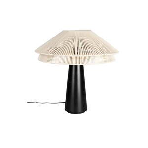 Čierno-biela stolová lampa s textilným tienidlom (výška 62 cm) Elon – Dutchbone