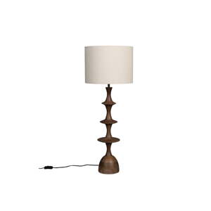 Hnedo-krémová stolová lampa s textilným tienidlom (výška 90 cm) Cath – Dutchbone