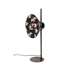 Čierna stolová lampa s textilným tienidlom (výška 71 cm) Jaylee – White Label