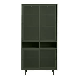Tmavozelená kovová skrinka s posuvnými dverami 90x180x40 cm Veep – Unique Furniture