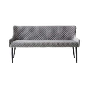Svetlosivá zamatová pohovka 160 cm Ottowa – Unique Furniture