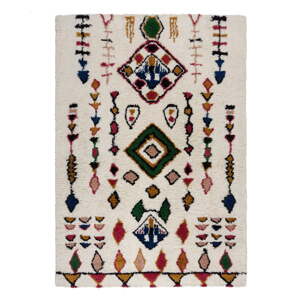 Krémový ručne tkaný vlnený koberec 160x230 cm Moroccan Fes – Flair Rugs
