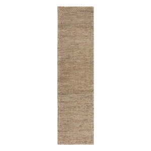 Ručne tkaný kenafový behúň v prírodnej farbe 60x230 cm Drew Border – Flair Rugs