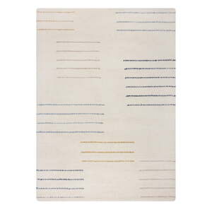 Krémový ručne tkaný vlnený koberec 160x230 cm Dottie Geometric – Flair Rugs