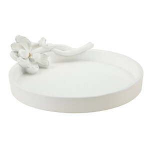 Dekoračná tácka z polyresinu ø 21 cm Magnolia – Mauro Ferretti