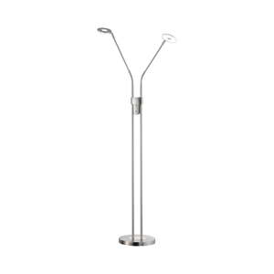 LED stmievateľná stojacia lampa v striebornej farbe (výška 150 cm) Dent – ​​Fischer & Honsel