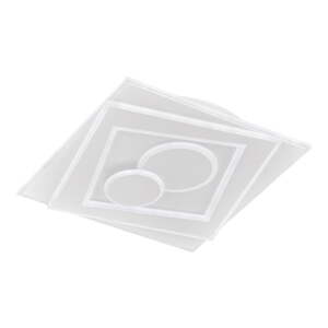 Biele kovové stmievateľné LED stropné svietidlo na diaľkové ovládanie 50x50 cm Ratio – Fischer & Honsel