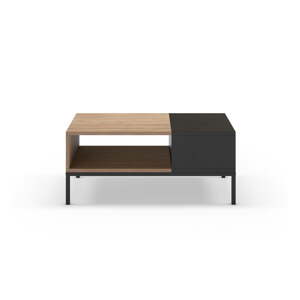 Konferenčný stolík v čierno-prírodnej farbe 56x90 cm Cailin – Marckeric