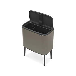 Sivý dotykový oceľový odpadkový kôš na triedený odpad 34 l Bo Touch Bin – Brabantia