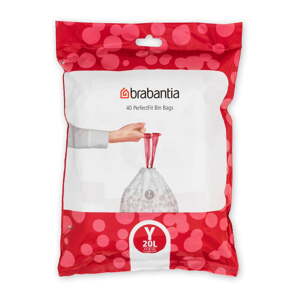 Vrecia na odpadky v súprave 40 ks 20 l PerfectFit Y – Brabantia