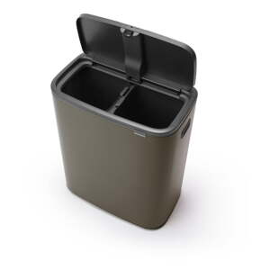 Sivý dotykový oceľový odpadkový kôš na triedený odpad 60 l Bo Touch Bin – Brabantia
