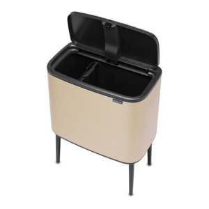 Dotykový oceľový odpadkový kôš na triedený odpad v zlatej farbe 34 l Bo Touch Bin – Brabantia