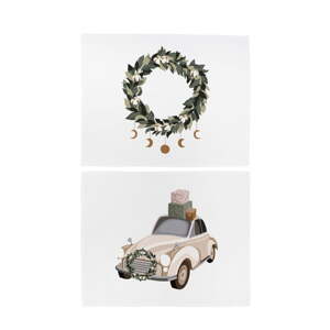Látkové prestieranie s vianočným motívom v súprave 2 ks 35x47 cm Festive Car – Butter Kings