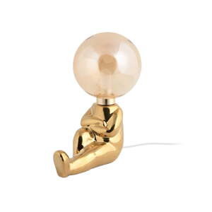 LED stmievateľná stolová lampa v zlatej farbe so skleneným tienidlom (výška 22,5 cm) Joey – Leitmotiv