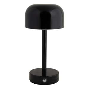 Čierna LED stolová lampa s kovovým tienidlom (výška 24,5 cm) James – Leitmotiv