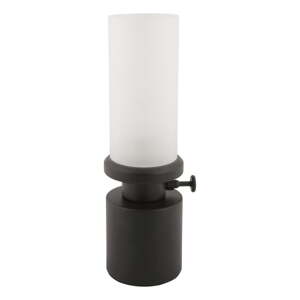 Čierna LED stmievateľná stolová lampa s kovovým tienidlom/so skleneným tienidlom (výška 29,5 cm) Camp – Leitmotiv