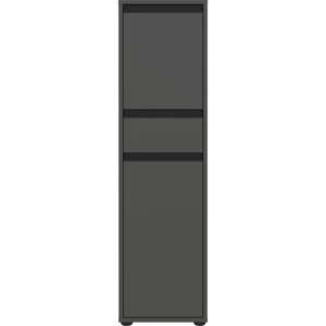 Antracitová vysoká úzka kúpeľňová skrinka 33x121 cm Lemont – Germania