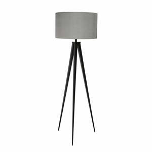 Čierno-sivá stojacia lampa Zuiver Tripod