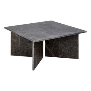Čierny mramorový konferenčný stolík 90x90 cm Vega – Actona