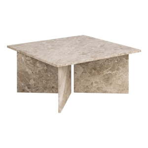 Béžový mramorový konferenčný stolík 90x90 cm Vega – Actona