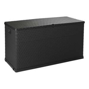 Tmavosivý záhradný úložný box Rattan – Toomax