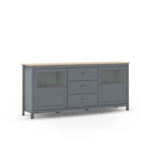 Komoda sivozelená z borovicového dreva 180x80x40 cm Misti – Marckeric