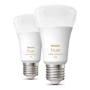 LED žiarovky v súprave 2 ks E27, 11 W White ambiance – Philips Hue