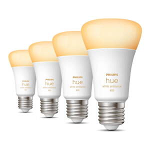 LED inteligentné žiarovky v súprave 4 ks E27, 9 W White ambiance – Philips Hue
