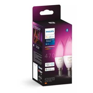 LED žiarovky v súprave 2 ks E14, 5 W White and color ambiance – Philips Hue
