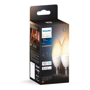 LED žiarovky v súprave 2 ks E14, 5 W White ambiance – Philips Hue