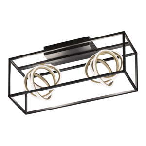 Čierne LED stmievateľné stropné svietidlo 20x58,5 cm Gisi – Fischer & Honsel