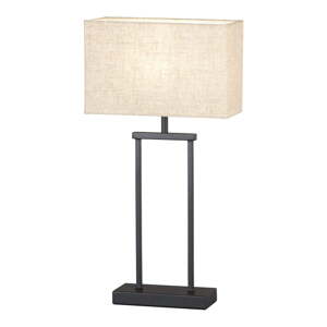 Čierno-béžová stolová lampa s textilným tienidlom (výška 52 cm) Ann – Fischer & Honsel