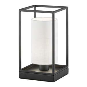 Čierno-biela stolová lampa s textilným tienidlom (výška 28,5 cm) Gilli – Fischer & Honsel