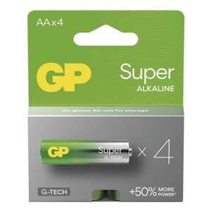 Alkalické batérie AA 4 ks Super – EMOS