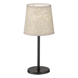 Čierno-béžová stolová lampa s textilným tienidlom (výška 30 cm) Eve – Fischer & Honsel