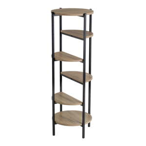Regál v čierno-prírodnej farbe v dekore duba 40x110 cm – Casa Selección