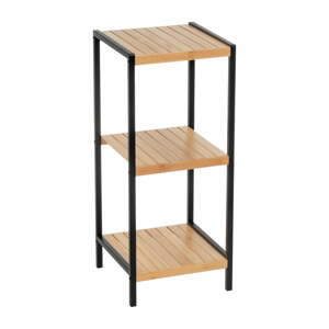 Bambusový regál v čierno-prírodnej farbe 30x70 cm – Casa Selección