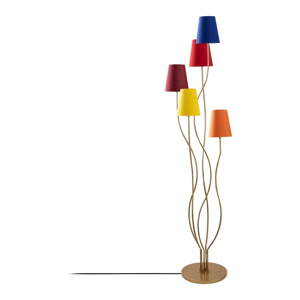 Stojacia lampa s textilným tienidlom (výška 160 cm) Bonibos – Opviq lights
