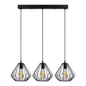 Čierne závesné svietidlo s kovovým tienidlom Diamond – Opviq lights