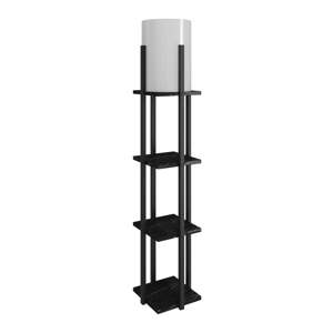 Čierna stojacia lampa (výška 135 cm) Nora – Opviq lights