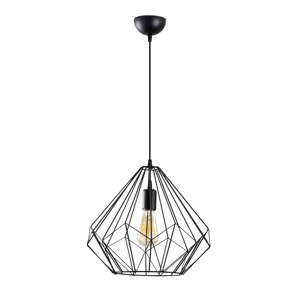 Čierne závesné svietidlo s kovovým tienidlom ø 37 cm Diamond – Opviq lights