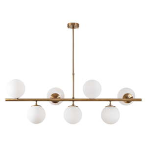 Stropné svietidlo v bielo-zlatej farbe so skleneným tienidlom 40x113 cm Fazli – Opviq lights