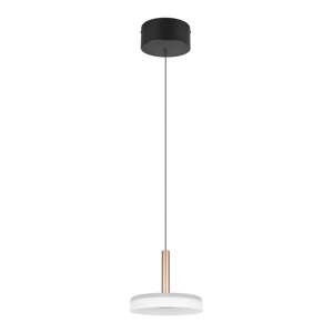 LED stmievateľné závesné svietidlo v čierno-bielo-zlatej farbe so skleneným tienidlom ø 22 cm Celeste – Trio