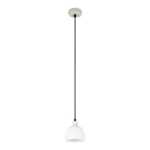 Biele závesné svietidlo so skleneným tienidlom ø 12 cm Molly – Trio