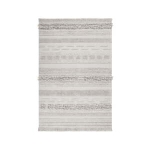 Svetlosivo-krémový prateľný ručne tkaný bavlnený koberec 170x240 cm Air Natural – Lorena Canals