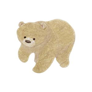 Béžový prateľný ručne tkaný bavlnený detský koberec 120x122 cm Bear – Lorena Canals