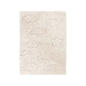 Krémový prateľný ručne tkaný bavlnený detský koberec 140x200 cm Clouds – Lorena Canals