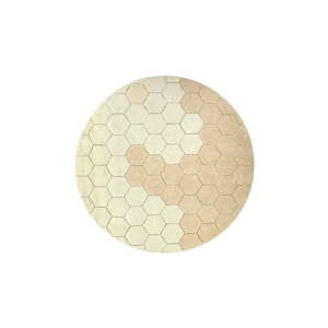 Okrovožltý prateľný ručne tkaný bavlnený okrúhly koberec ø 140 cm Honeycomb Golden – Lorena Canals