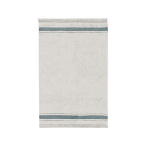 Modro-krémový prateľný ručne tkaný bavlnený koberec 90x130 cm Gastro Vintage Blue – Lorena Canals