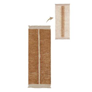 Bavlnený behúň v béžovo-tehlovej farbe 80x230 cm Duetto Toffee – Lorena Canals
